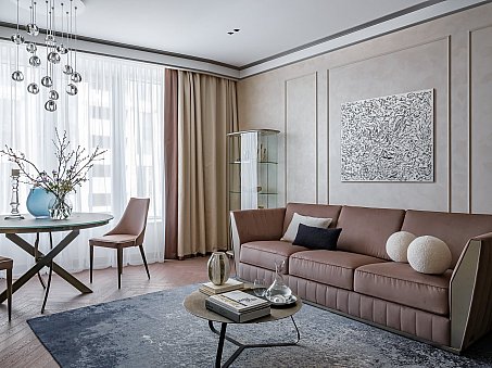 Ковер Deep Ocean в интерьере гостиной