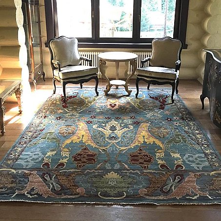 Стильный ковер Биджар в гостиной