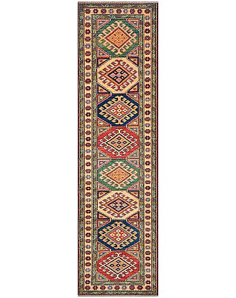 Шерстяной Кавказский ковер Kazakh №3170 190x52cm