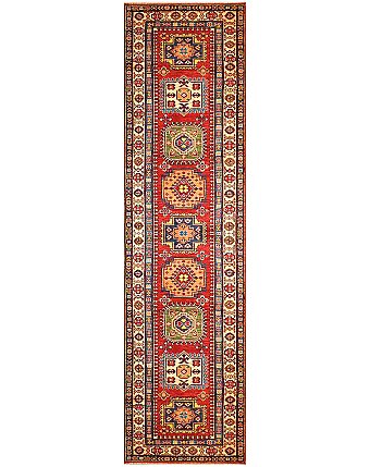 Шерстяной Кавказский ковер Kazakh №1549 265x79cm