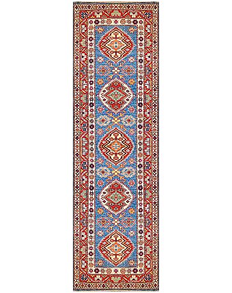 Шерстяной Кавказский ковер Kazakh №1551 252x80cm