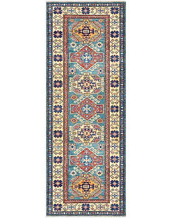 Шерстяной Кавказский ковер Kazakh №3168 199x77cm