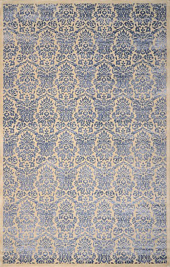 Современный Индийский ковер Damask №3413 284x182cm из шерсти и бамб. шелка в стиле неоклассика