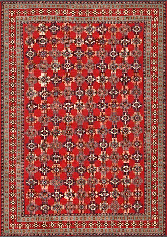 Безворсовый Пакистанский ковер Sirjan №4210 304x216cm из шерсти