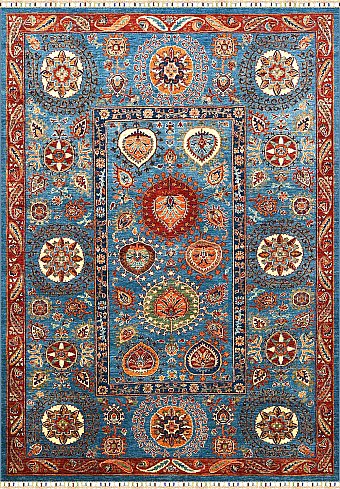 Шерстяной Пакистанский ковер Suzani №4081 237x169cm