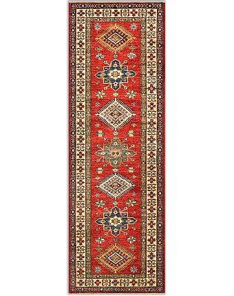 Шерстяной Азербайджанский ковер Kazakh №3171 241x81cm