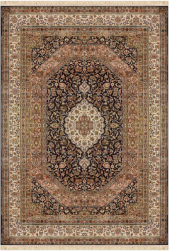 Шелковый Индийский ковер Kashmir №2829 185x128cm