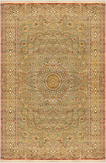 Шелковый Индийский ковер Gombad №1675 289x186cm