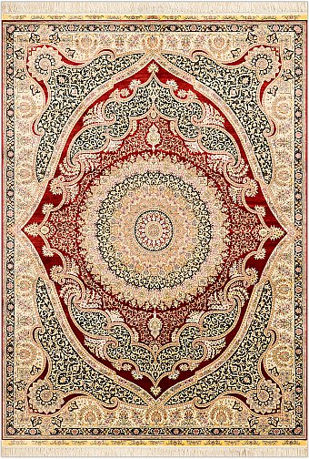 Шелковый Индийский ковер Medallion №1594 222x154cm