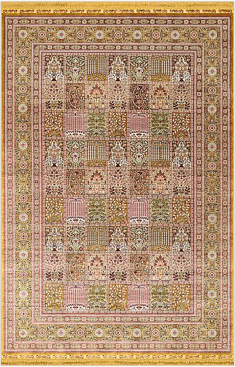 Шелковый Индийский ковер Heshti №3031 282x190cm