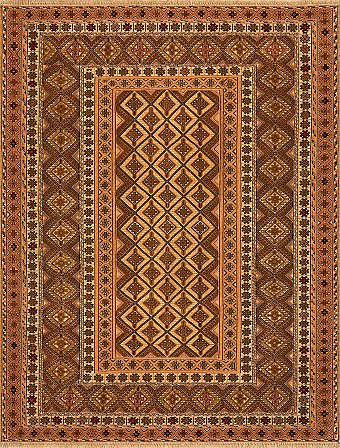 Безворсовый Персидский ковер Suzani №2334 192x147cm из шерсти