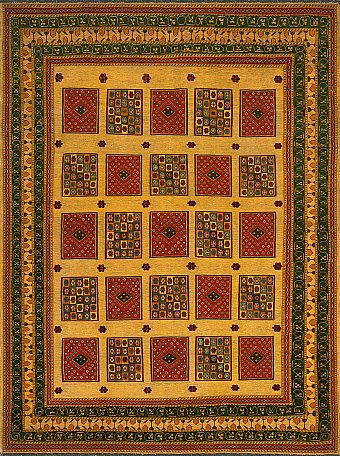 Безворсовый Персидский ковер Sirjan №2282 254x189cm из шерсти