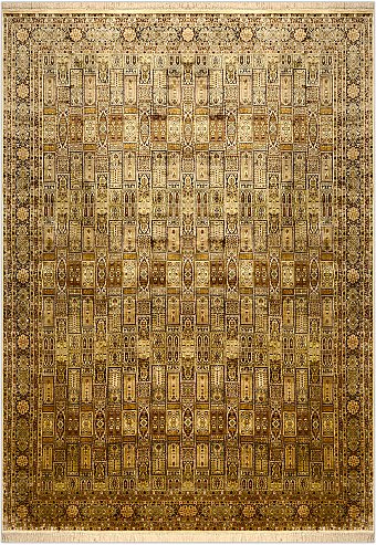 Шелковый Индийский ковер Heshti №1657 380x274cm