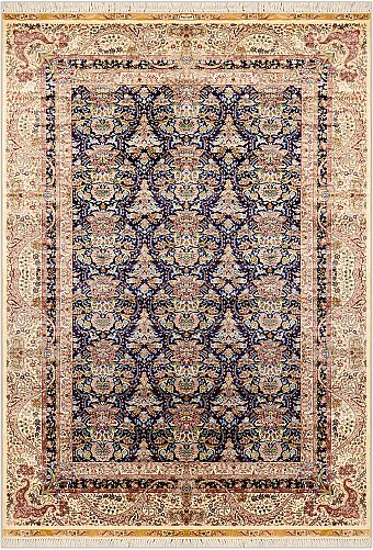 Современный Турецкий ковер Rocaille №1663 185x125cm из шелка в стиле неоклассика