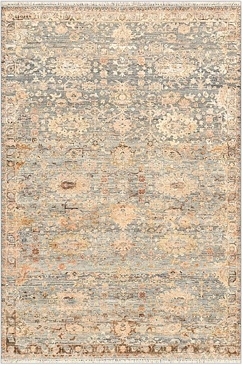 Современный Индийский ковер Artefact №4890 276x185cm из шерсти и шелка в стиле неоклассика