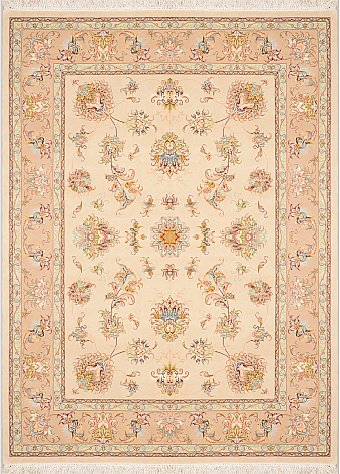 Персидский Tebriz ковер №3763 200x150cm из шелка и шерсти