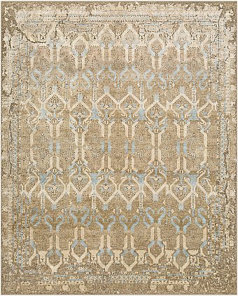 Современный Индийский ковер Morjim №4250 304x246cm из шерсти и шелка в стиле неоклассика