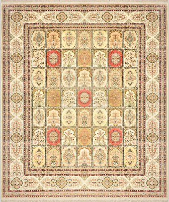 Шелковый Китайский ковер Paradise Garden №3771 298x248cm