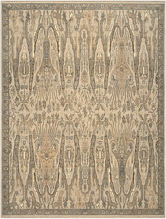 Современный Индийский ковер Bidjar №4257 359x272cm из шерсти в стиле неоклассика