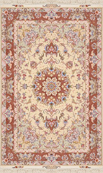 Персидский Tebriz ковер №3777 160x99cm из шелка и шерсти