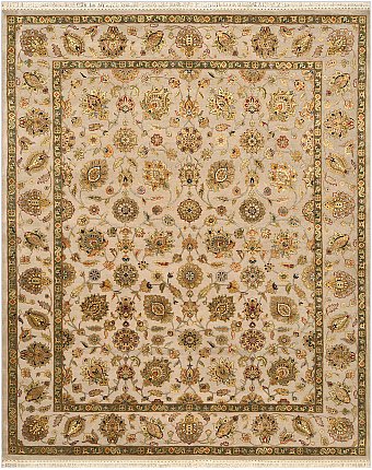 Индийский Rajastan ковер №4275 300x248cm из шелка и шерсти