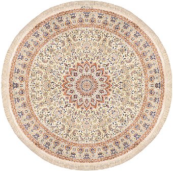 Шелковый Персидский ковер Qom №3781 200x200cm