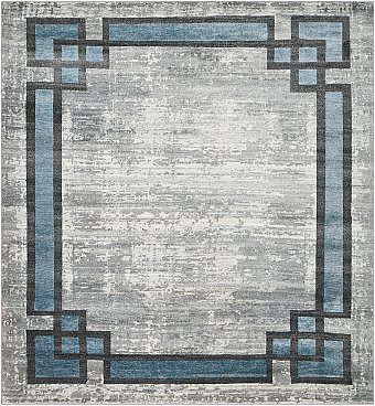 Непальский Frame ковер №4064 275x252cm из шелка и шерсти