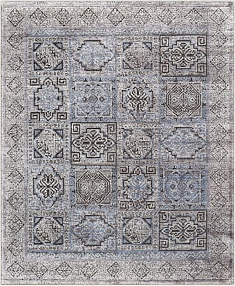 Современный Индийский ковер Mosaic Bardo №3066 302x243cm из шерсти и шелка в стиле неоклассика