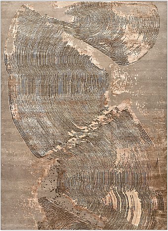 Индийский Trace ковер №4624 378x276cm из шелка и шерсти