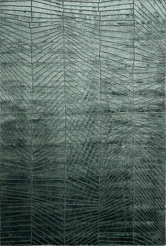 Индийский Rays ковер №3614 295x198cm из шелка и шерсти