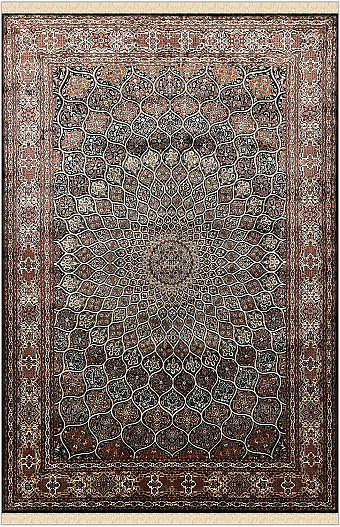 Шелковый Индийский ковер Gombad №4338 276x188cm