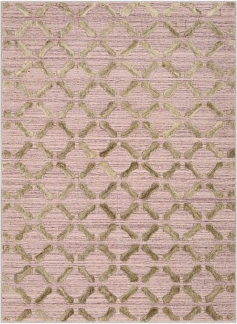 Безворсовый Индийский ковер Vilen №2953 266x183cm из шерсти и бамб. шелка