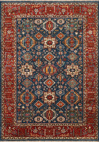 Шерстяной Кавказский ковер Kazakh №4091 419x303cm