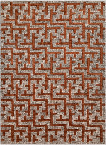 Безворсовый Индийский ковер Tazart №4641 370x275cm из шерсти