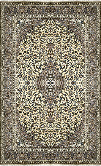 Шерстяной Персидский ковер Kashan №4110 610x384cm