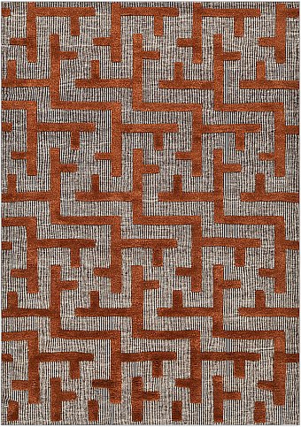 Безворсовый Индийский ковер Tazart №4664 246x171cm из шерсти