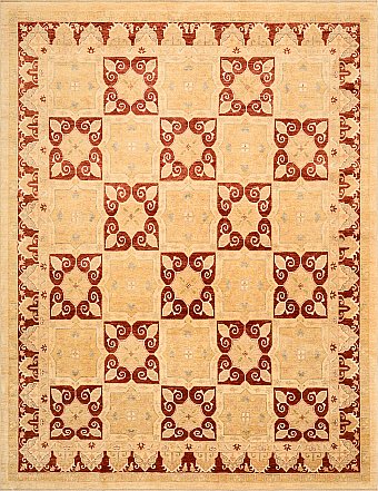Шерстяной Пакистанский ковер Saltani №1250 317x249cm