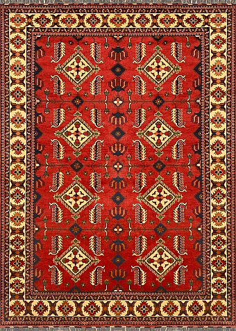 Шерстяной Афганский ковер Merinos №1490 332x254cm