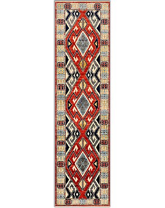 Шерстяной Кавказский ковер Kazakh №3930 300x80cm