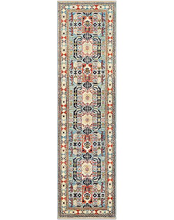 Шерстяной Кавказский ковер Kazakh №3934 303x80cm