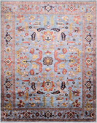 Шелковый Индийский ковер Sultanabad №3738 306x239cm