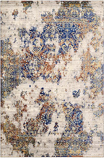 Современный Индийский ковер Artefact №3943 240x164cm из шерсти и бамб. шелка в стиле неоклассика