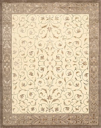 Современный Тибетский ковер Gansu №1859 310x246cm из шерсти и шелка в стиле неоклассика