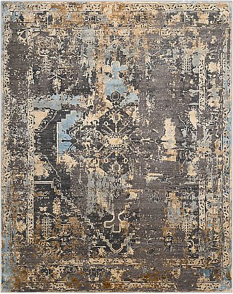 Современный Индийский ковер Artefact №3966 304x240cm из шерсти и шелка в стиле неоклассика