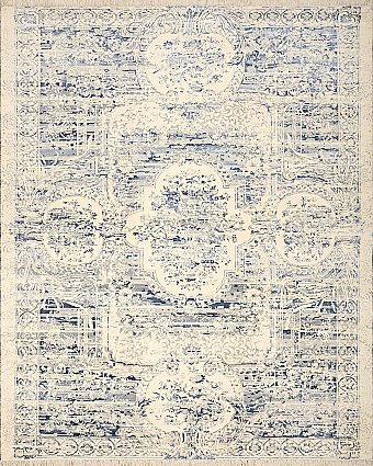 Современный Индийский ковер Versailles №2800 304x246cm из шерсти и бамб. шелка в стиле неоклассика