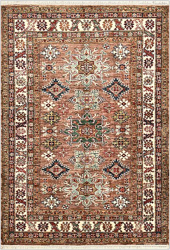 Шерстяной Пакистанский ковер Kazakh №4799 181x127cm