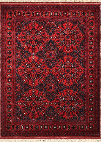 Шерстяной Афганский ковер Beleji №1504 196x151cm