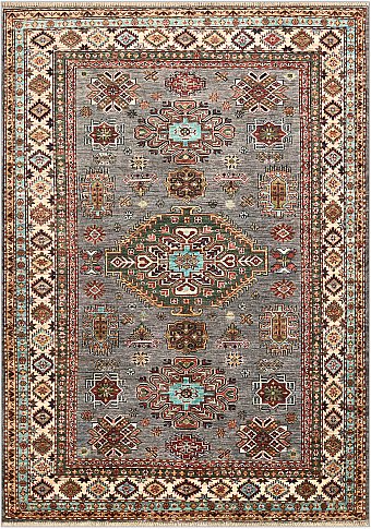 Шерстяной Пакистанский ковер Kazakh №4834 242x170cm