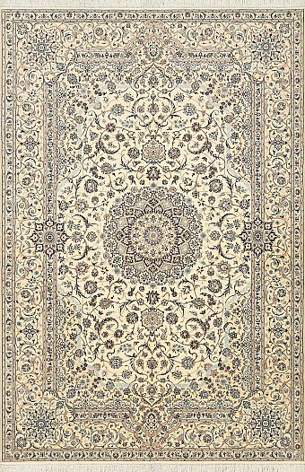 Персидский Nain ковер №1869 304x204cm из шелка и шерсти