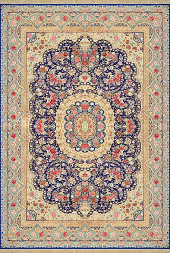 Шелковый Иранский ковер Rose Garden №1587 300x200cm